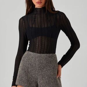 ASTR the Label Women's Colleen Mock-Neck Long-Sleeve Top